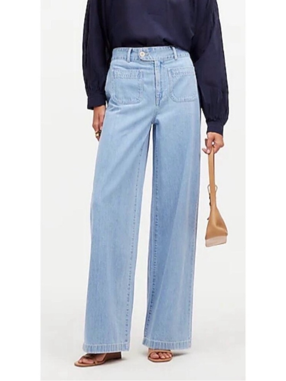 Madewell Light Wash Wide Leg Jeans